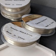 Дріт срібло не темніє Китай 0.8 2.5 м , ціна за бобину