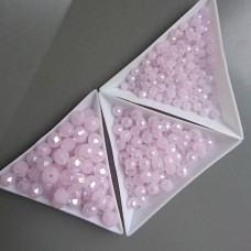 Кришталь Рондель рожевий матовий AB 4 мм 120 шт, ціна за низку
