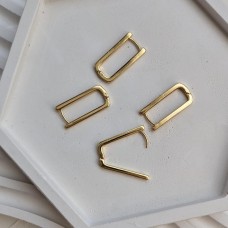 швенза без петельки тренд прямокутна золото 10*21*2, ціна за пару