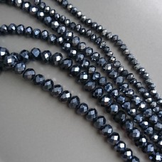 Кришталь Рондель гематит 8 мм 65 шт, ціна за низку