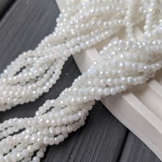 Кришталь Рондель білий 2.5 мм AB, 145 шт, ціна за низку