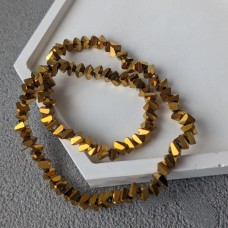 Кришталь трикутник 6*3.5 золотий, 30 см, ціна за шт.