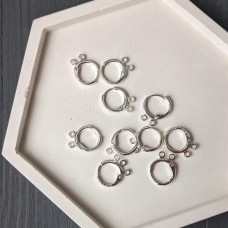швенза круг 2 петельки 11,5 мм сплав люкс, колір срібло, ціна за пару