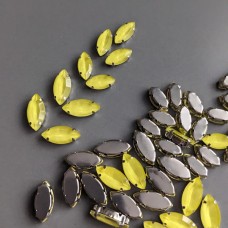 Страз маркіза 7*15 жовтий опал світлий, ціна за шт.