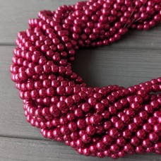 Перлини вишневі 6 мм 142  шт, ціна за низку