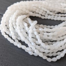 Кришталь крапля білий опал 4*6, 60 шт, ціна за низку